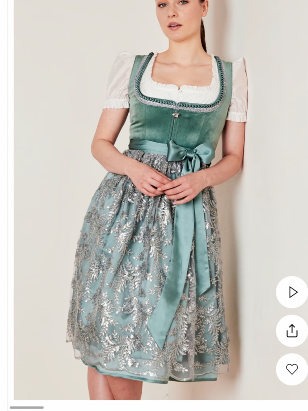 KRUGER Collection October fest German Bavarian Dirndl corset dress top waitress - Picture 2 of 11